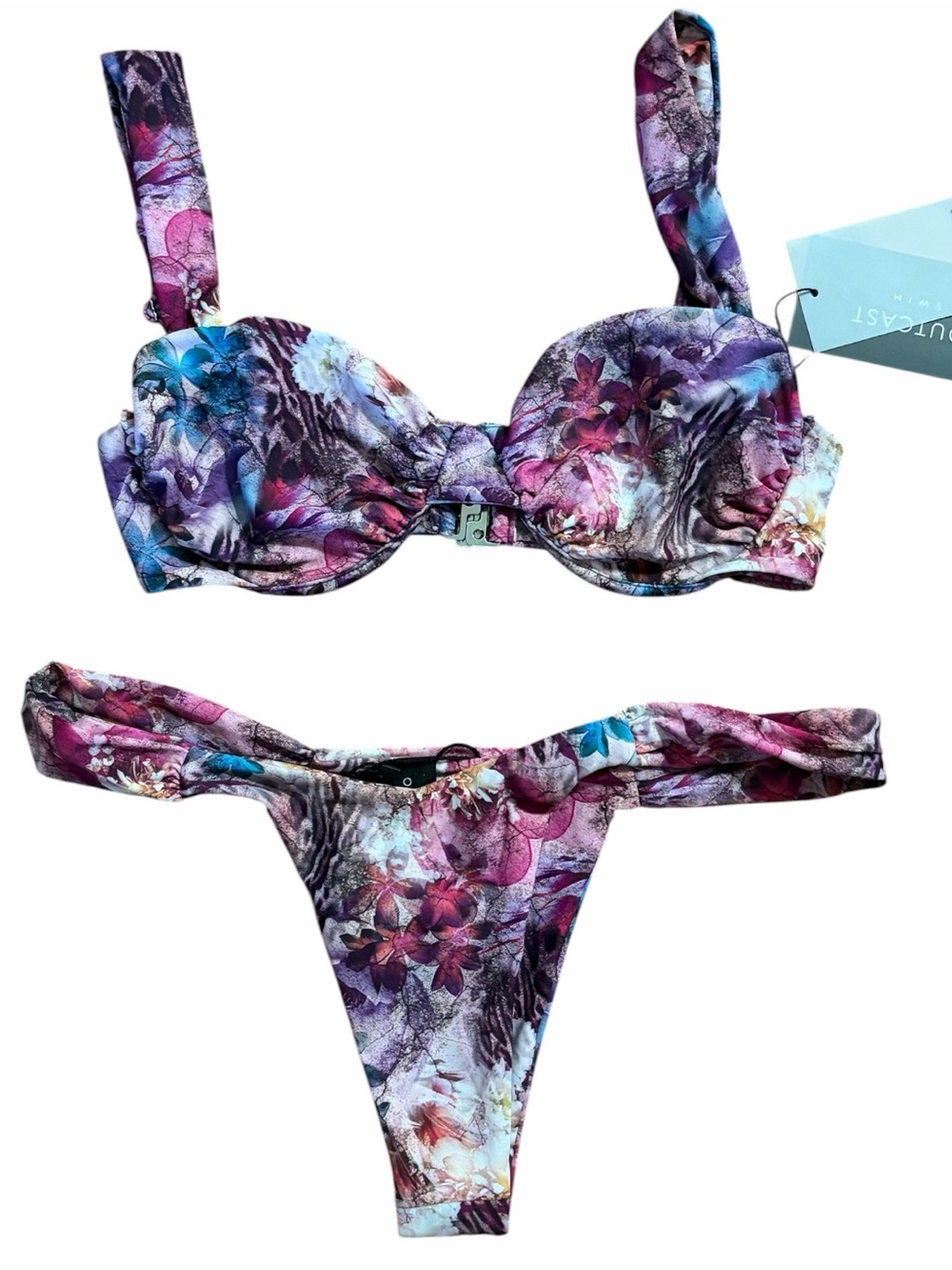 NWT Outcast Swim Floral Underwire Bikini Set Large